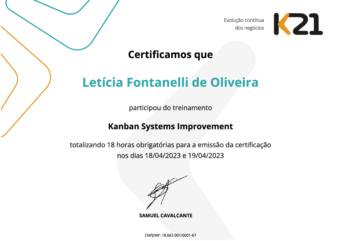 Certificado K21